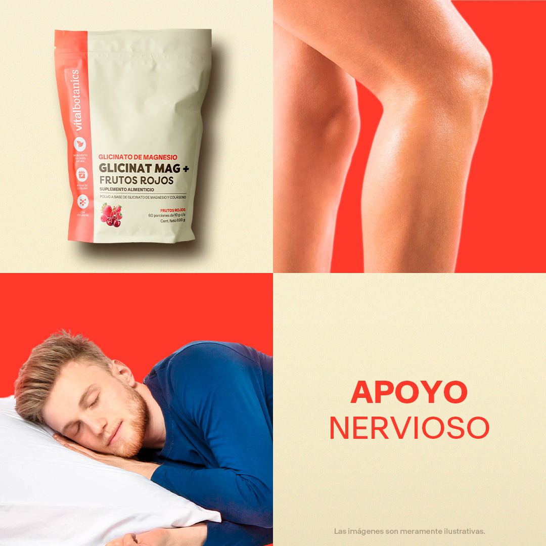 Glicinato de Magnesio en Polvo sabor Frutos Rojos