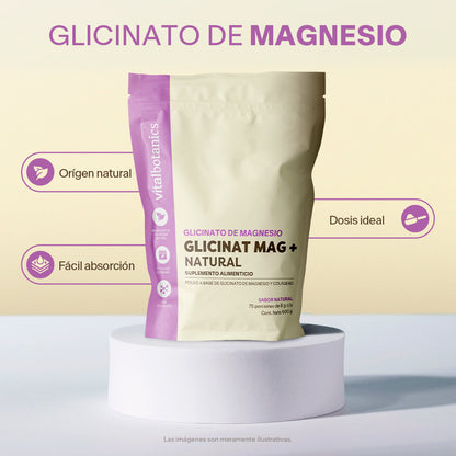 Glicinato De Magnesio Natural en Polvo
