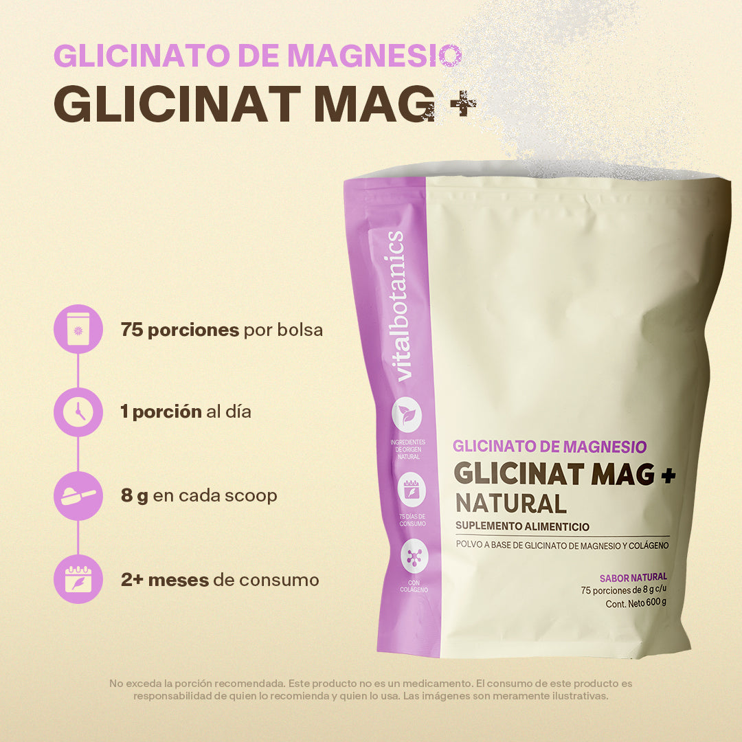 Glicinato De Magnesio Natural en Polvo