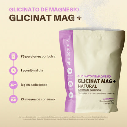 Glicinato De Magnesio Natural en Polvo