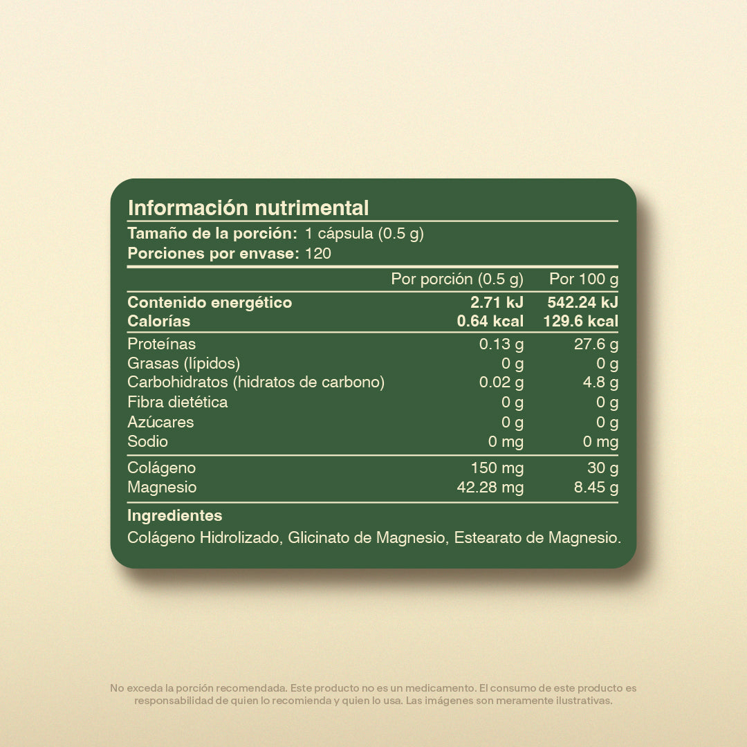 Glicinato De Magnesio en Cápsulas