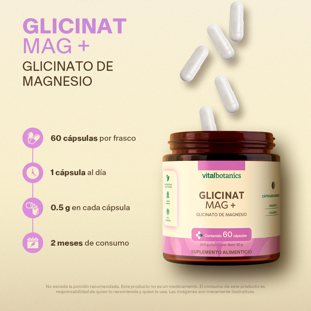 Glicinato De Magnesio en Cápsulas