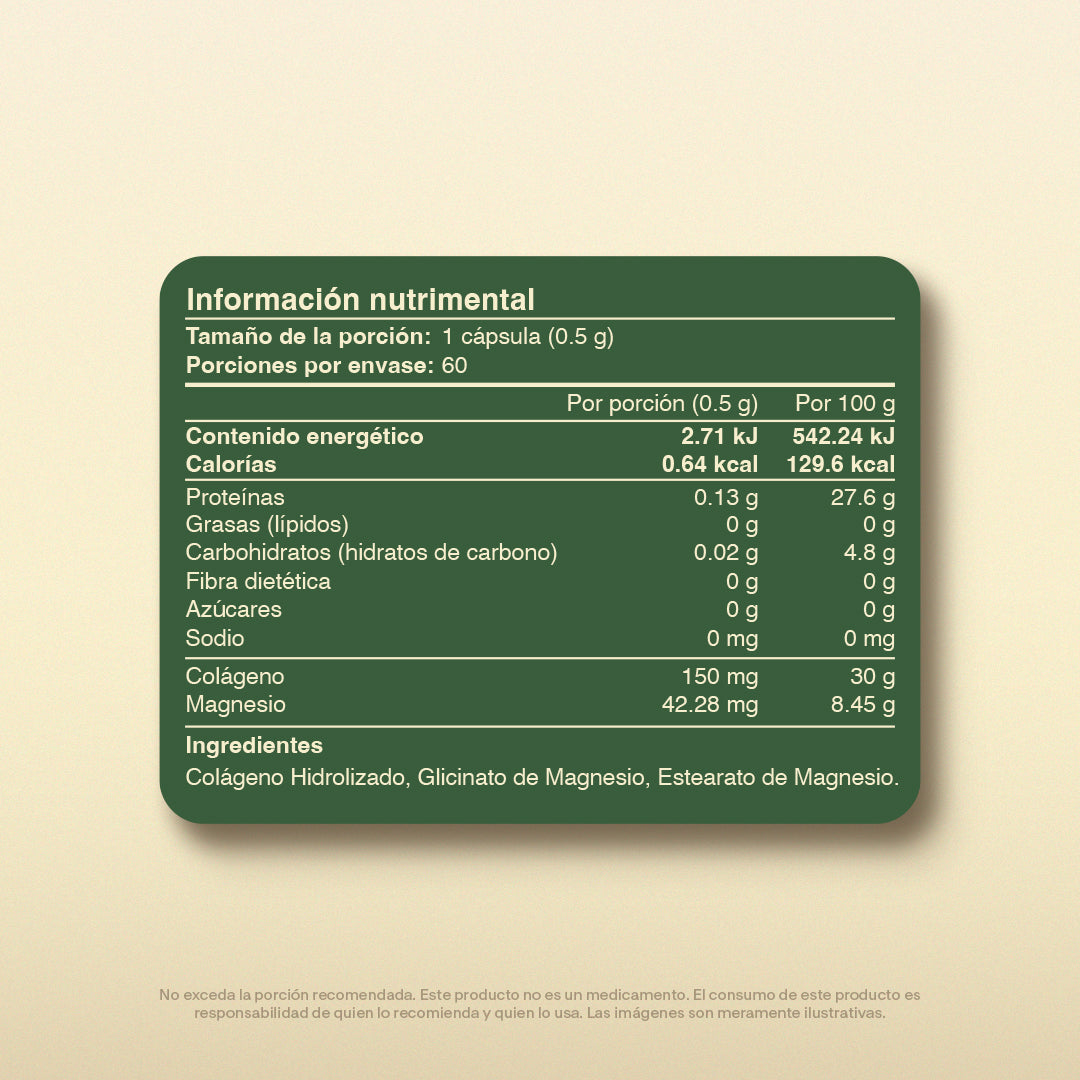 Glicinato De Magnesio en Cápsulas