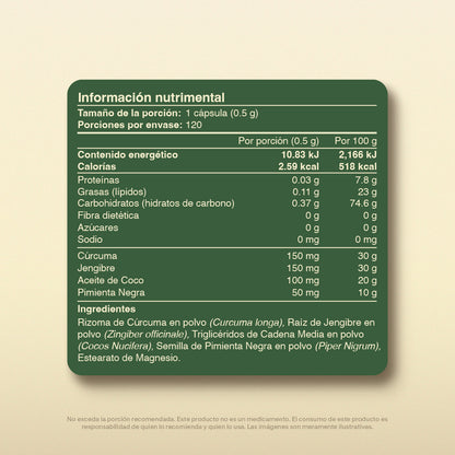 Golden Milk en Cápsulas