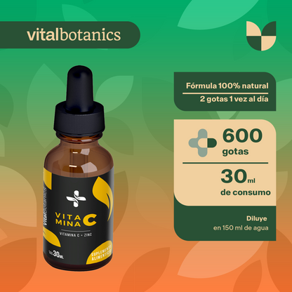 Gotero Vitamina C + Zinc. 30ml