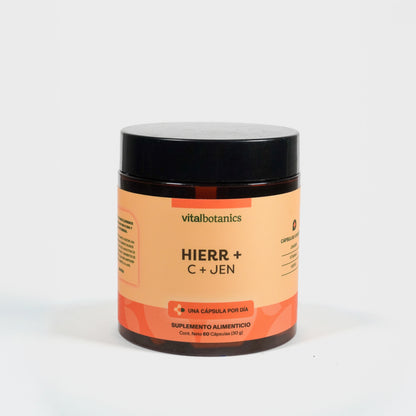 Hierro, Vitamina C, Jengibre en Cápsulas
