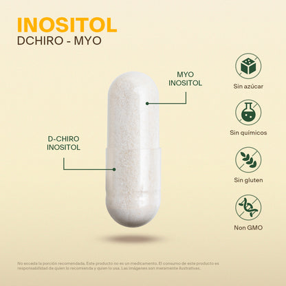 D-Chiro Inositol, Myo-Inositol en Cápsulas