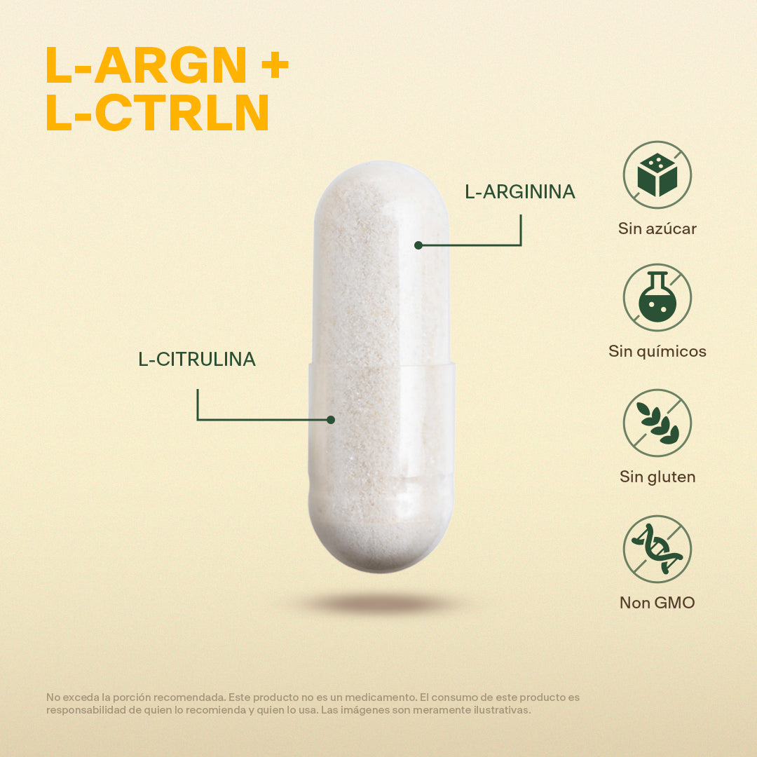 L-Arginina, L-Citrulina en Cápsulas