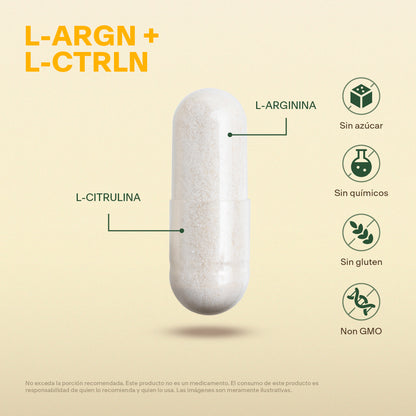 L-Arginina, L-Citrulina en Cápsulas
