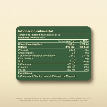 L-Teanina, Inositol en Cápsulas