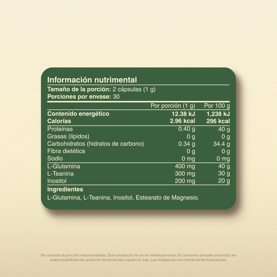 L-Teanina, Inositol en Cápsulas