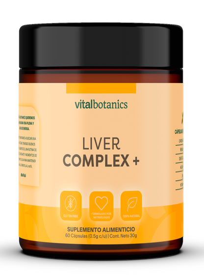 LIVER COMPLEX + | Vitamina B1 + Zinc + Cardomariano + Remolacha + Diente de León + Alcachofa