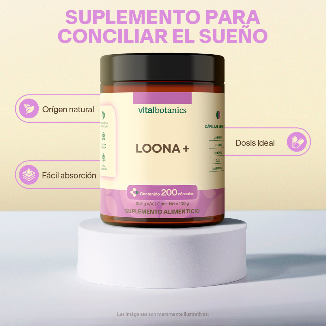 LOONA+ Sueño Profundo y Relajación | 200 Cápsulas – Descanso Natural