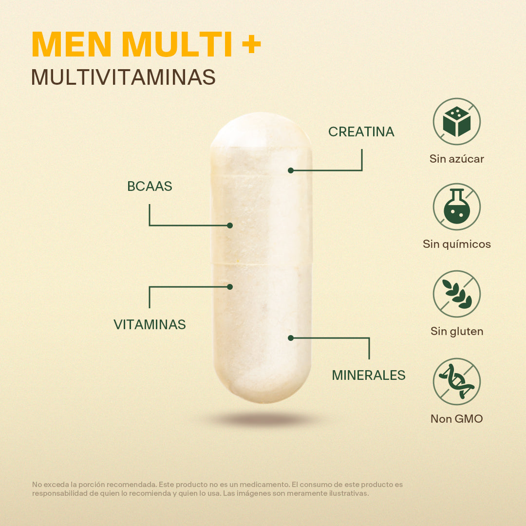 Multivitaminico Para Hombre en Cápsulas