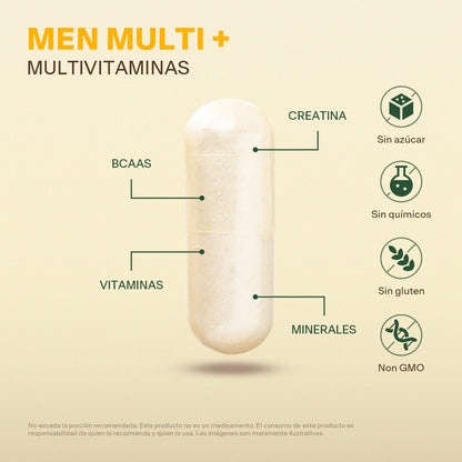 Multivitaminico Para Hombre en Cápsulas