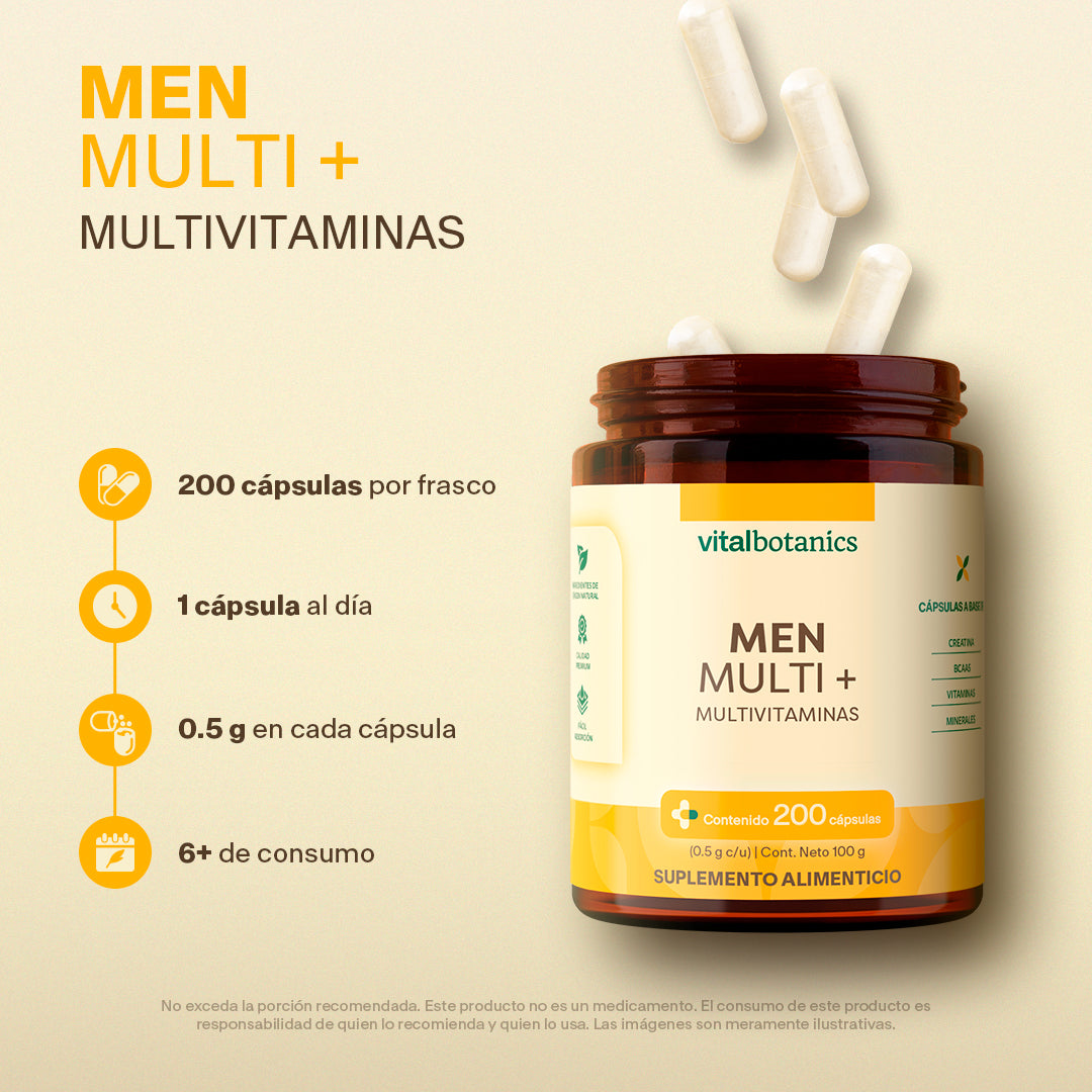 Multivitaminico Para Hombre en Cápsulas
