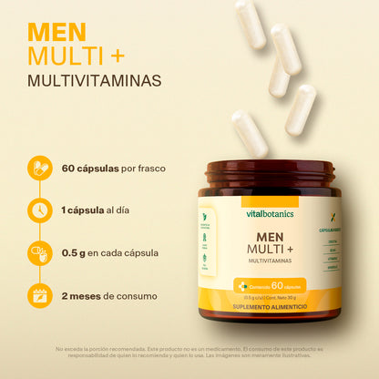 Multivitaminico Para Hombre en Cápsulas