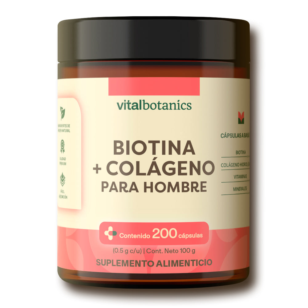 Biotina y Colágeno Para Hombre en Cápsulas