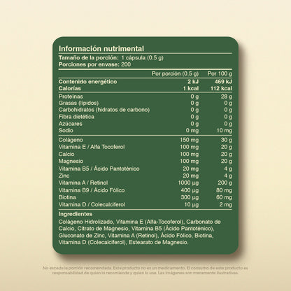 Biotina y Colágeno Para Hombre en Cápsulas