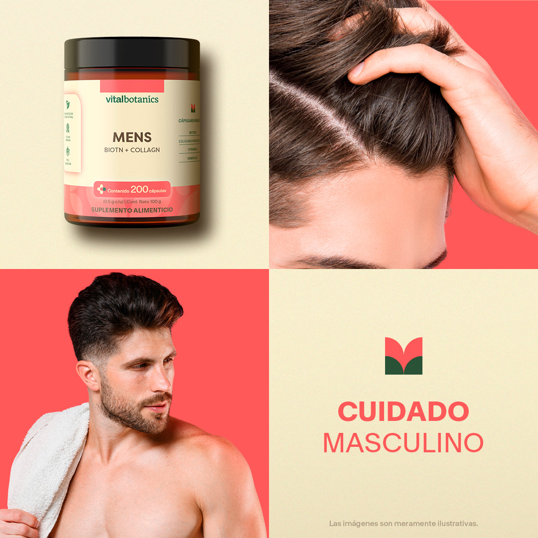 Biotina y Colágeno Para Hombre en Cápsulas