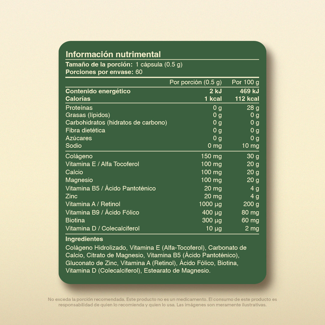 Colágeno y biotina para hombres (60 Cápsulas) - VitalBotanics