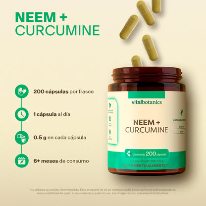 Neem, Curcumina en Cápsulas