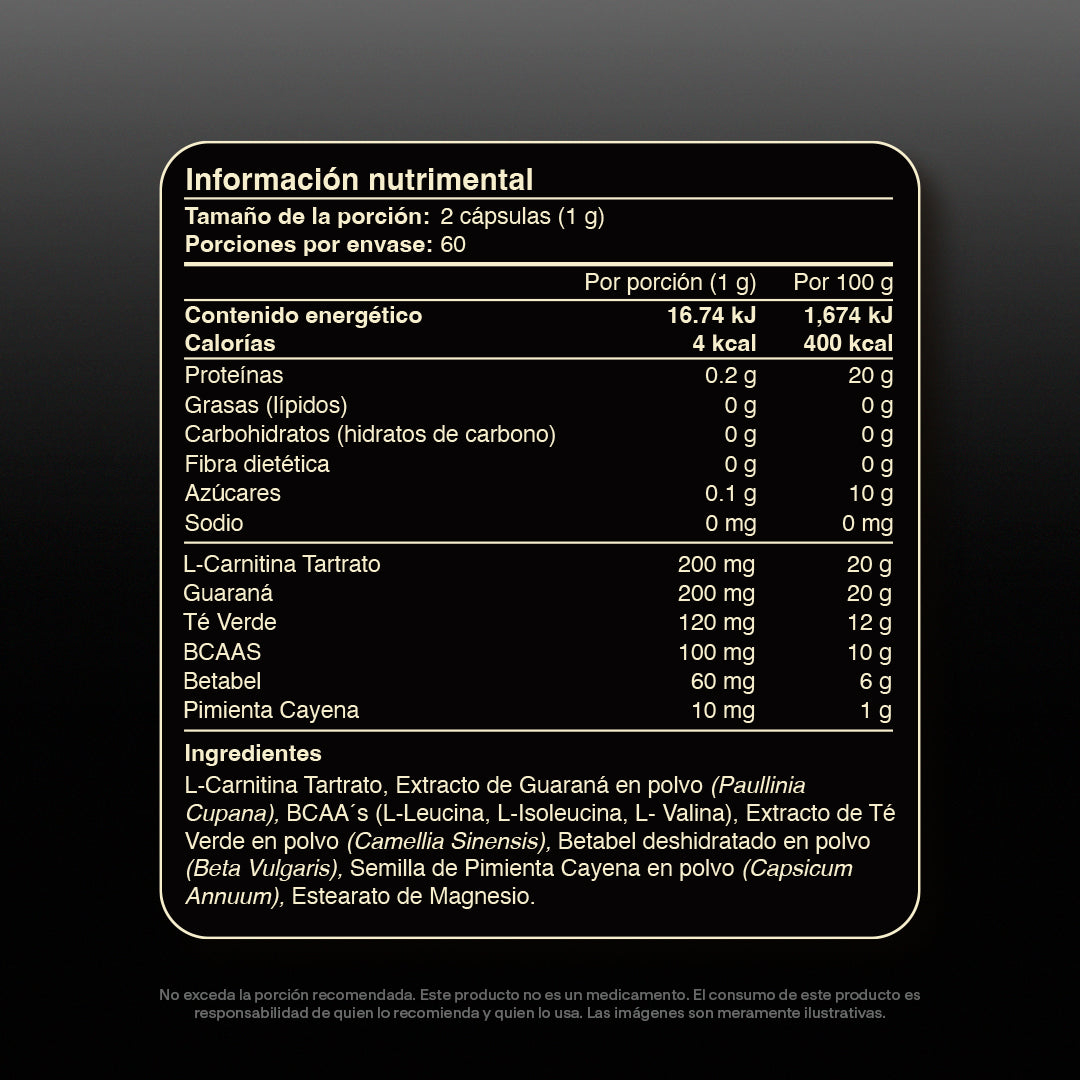 Preworkout Elite en Cápsulas