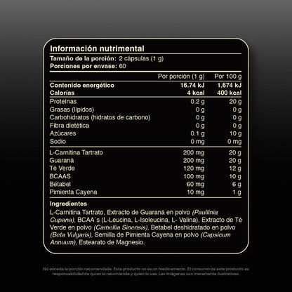 Preworkout Elite en Cápsulas