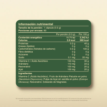 Resveratrol en Cápsulas