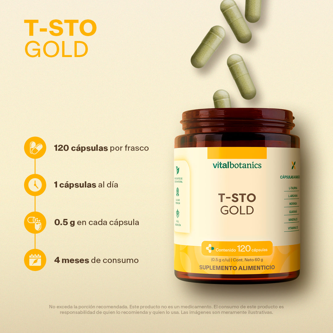 T-STO GOLD – Suplemento Natural para Hombre