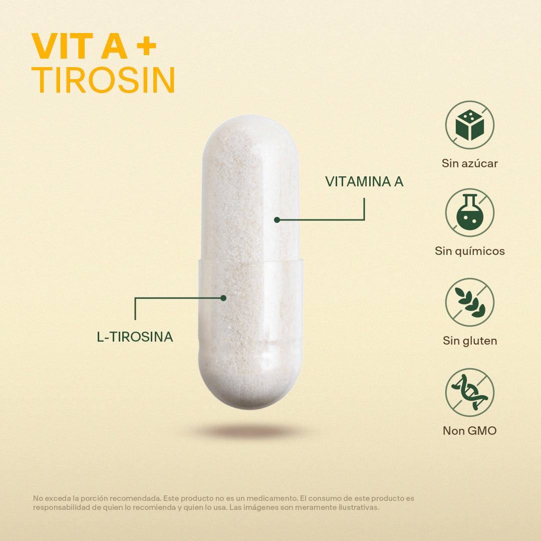Vitamina A, Tirosina en Cápsulas