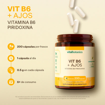 Vitamina B6, Piridoxina en Cápsulas