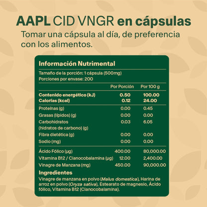 Vinagre De Sidra De Manzana en Cápsulas