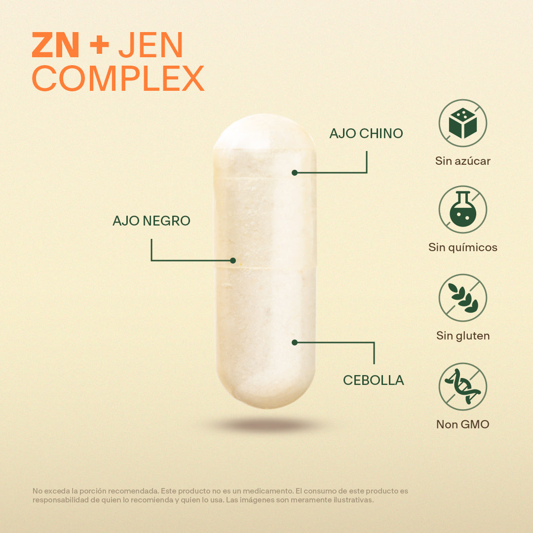 Complejo Vitamina C, Jenjibre, Zinc en Cápsulas