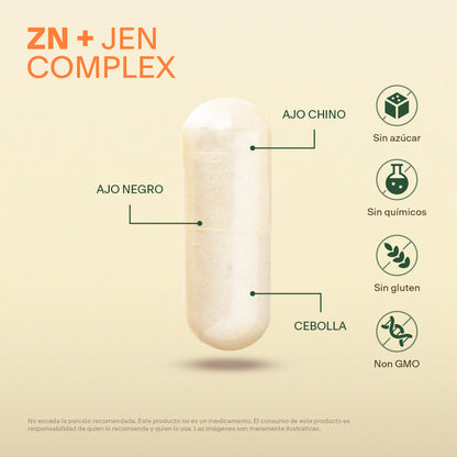 Complejo Vitamina C, Jenjibre, Zinc en Cápsulas