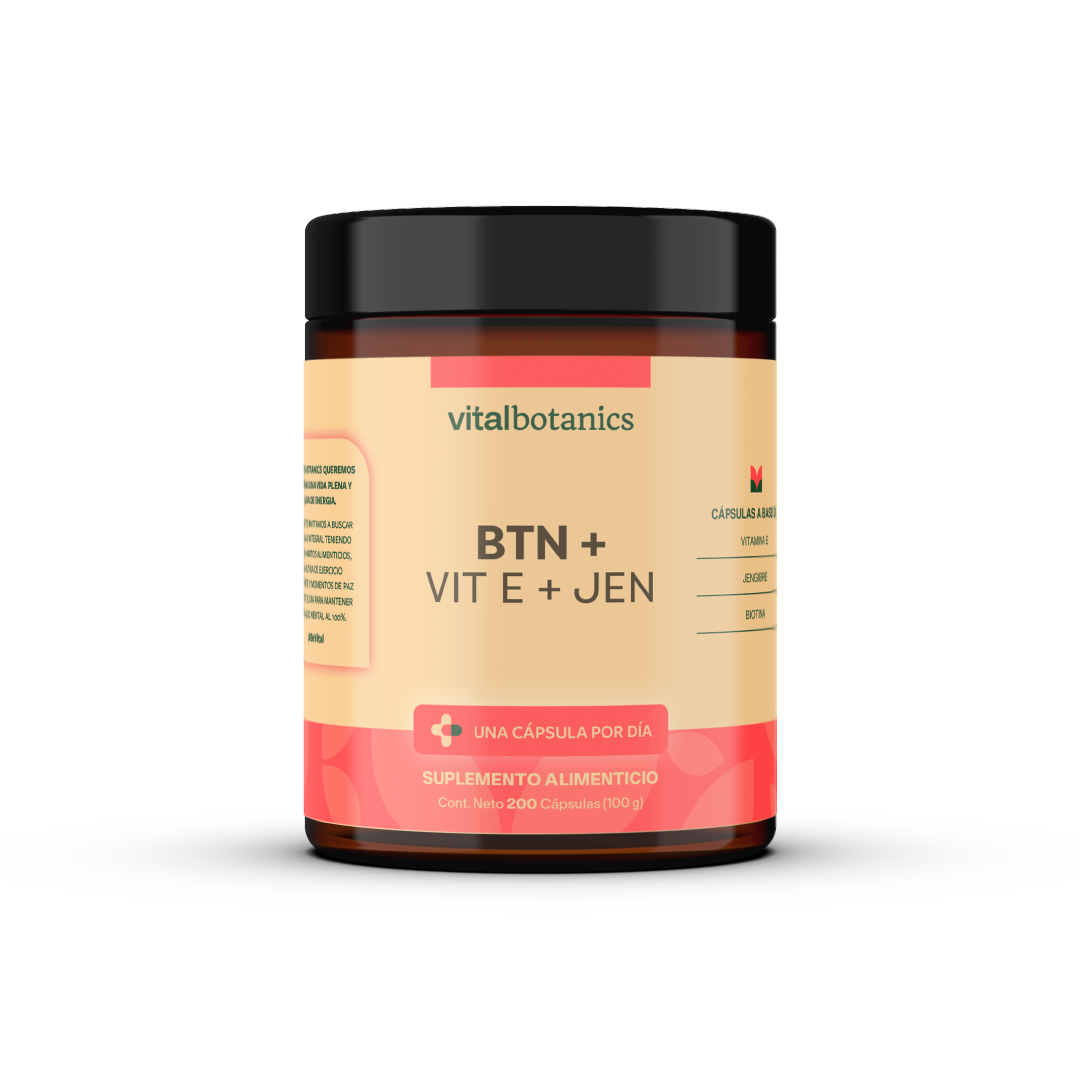 BTN + VIT E + JEN | Biotina + Vitamina E + Jengibre