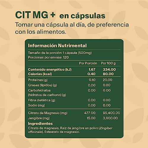 CIT MG + | Citrato de Magnesio + Jengibre