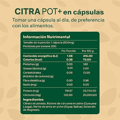 CITRA POT + | Potasio + Curcuma